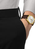 TISSOT SWISS T-CLASSIC PR100 SILVER DIAL BROWN LEATHER T150-410-36-391-00