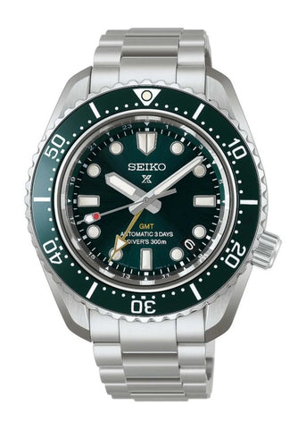 SEIKO PROSPEX G.M.T AUTOMATIC GREEN DIAL STAINLESS BRACELET HBC001J