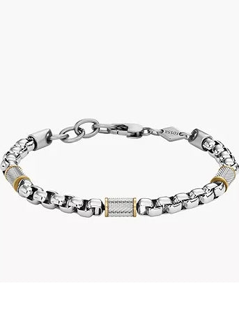 FOSSIL JEWELLERY ALL STACKED UP STEEL CHAIN BRACELET JF04138998