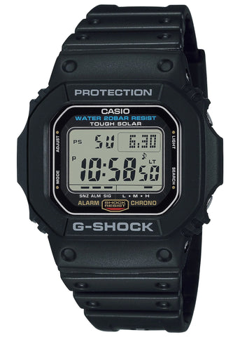 CASIO G-SHOCK DIGITAL TOUGH SOLAR SQUARE BLACK RESIN BAND G5600UE-1D