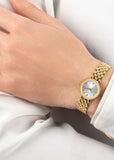 TISSOT SWISS LADIES LOVELY SILVER DIAL GOLD BRACELET T058-009-33-031-00