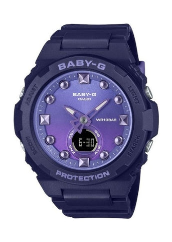 CASIO BABY-G ANALOGUE / DIGITAL PURPLE RESIN BAND BGA320-2A