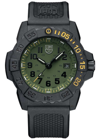 LUMINOX NSF GREEN DIAL BLACK BAND BOX SET BLACK NATO BAND XS.3517 NSF SET