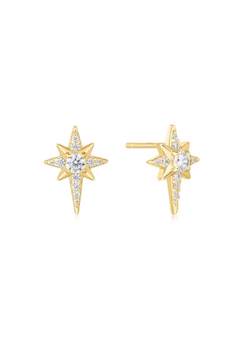 ANIA HAIE DAINTY GOLD EIGHT POINTED STAR STUD EARRINGS E065-02G