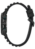 CITIZEN GENTS ECO-DRIVE CHRONOGRAPH BLACK RUBBER STRAP AT2587-02E