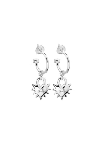 STOLEN GIRLFRIENDS CLUB LOVE LOCKET ANCHOR EARRINGS JWL2-25-11