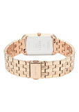 OBAKU KAMILLE FUCHSIA ROSE GOLD BRACELET SILVER DIAL V293LXVISV