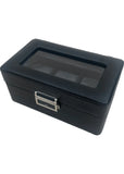 PU WATCH BOX 3 SLOT BLACK WBL-3BL