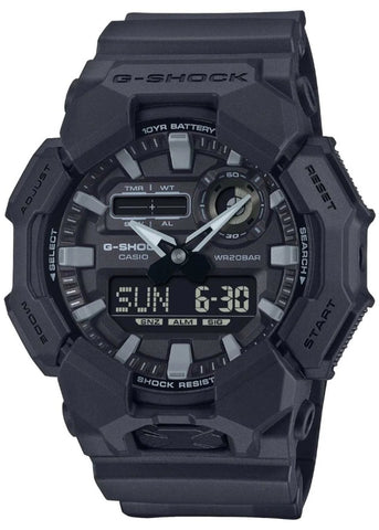 CASIO G-SHOCK RUGGED ANALOGUE / DIGITAL BLACK RESIN BAND GA010-1A1
