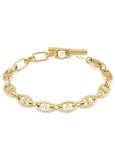 FOSSIL JEWELLERY HERITAGE D-LINK GOLD TONE STEEL BRACELET JF04759710