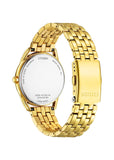 CITIZEN LADIES ECO-DRIVE BLACK DIAL GOLD BRACELET FE7092-50E