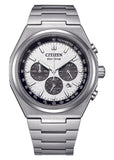 CITIZEN ECO-DRIVE ZENSHIN CHRONOGRAPH TITANIUM SILVER DIAL CA4610-85A