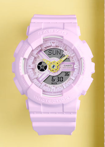 CASIO BABY-G ANALOGUE / DIGITAL VIVID HAND PURPLE RESIN BAND BA110AH-6A