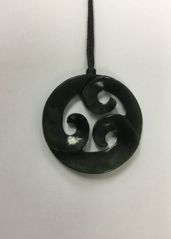 NZ GREENSTONE KORU CIRCLE 50MM BD245   50MM