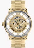 FOSSIL TOWNSMAN AUTOMATIC GOLD SKELETON GOLD BRACELET ME3280