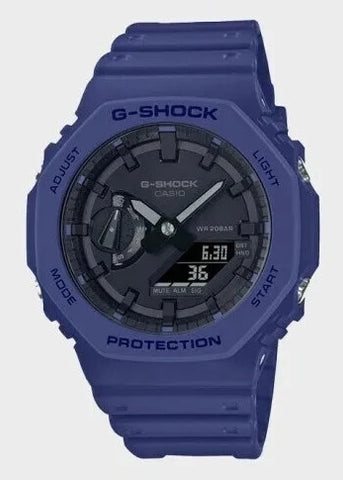 CASIO G-SHOCK CARBON CORE GUARD DUO SLIM BLUE RESIN BAND GA2100-2A