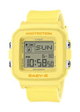 CASIO BABY-G DIGITAL SQUARE YELLOW RESIN BAND & HEART HOLDER BGD10KH-9D