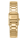 DKNY EVENING RECTANGULAR GREEN DIAL CRYSTAL SET GOLD DK1L122M0055