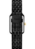 FOSSIL RAQUEL BLACK DIAL BLACK STAINLESS STEEL BRACELET ES5385