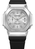 G-SHOCK ANALOGUE SILVER DIAL SILVER CASE BLACK RESIN BAND GMC2500-1A8