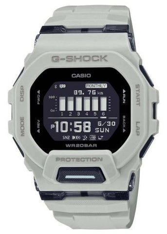 CASIO G-SHOCK G-SQUAD BLUETOOTH GREY RESIN BAND GBD200UU-9D