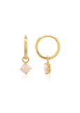 GEORGINI WISTERIA CREATED OPAL DANGLE HOOP EARRINGS GOLD IE1229G