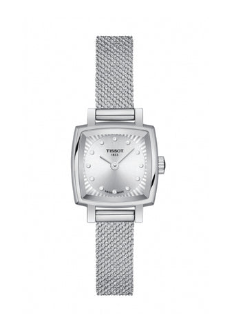 TISSOT SWISS LADIES LOVELY SQUARE DIAMOND SET MESH T058-109-11-036-00