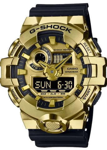 CASIO G-SHOCK ANALOGUE / DIGITAL G-STEEL METAL GOLD BLACK GM700G-9A