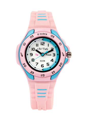 CACTUS ANALOGUE TIME TEACHER MENTOR PINK CAC-116-M05