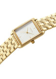 OBAKU KAMILLE CIDER GOLD BRACELET SILVER DIAL V293LXGISG