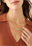 FOSSIL JEWELLERY DREW GOLD TONE STAINLESS BAR NECKLACE JF04174710