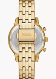 FOSSIL NEUTRA CHRONOGRAPH CRYSTAL SET GOLD CASE & BRACELET ES5358