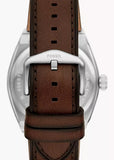 FOSSIL EVERETT CREAM DIAL BROWN LEATHER BAND FS6071