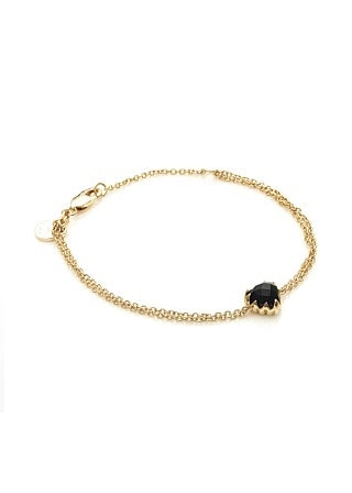 STOLEN GIRLFRIENDS CLUB LOVE CLAW BLACK ONYX BRACELET GOLD JWL19185O-18YGP