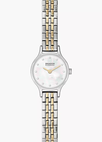SKAGEN ANITA MICRO MOTHER OF PEARL DIAL TWO-TONE BRACELET SKW3191