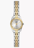 FOSSIL SCARLETTE MINI SIZE SILVER DIAL TWO-TONE BRACELET ES5473