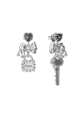 STOLEN GIRLFRIENDS CLUB LOVE LOCKED BOW EARRINGS JWL1-26-7