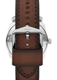 FOSSIL MACHINE GREEN DIAL BROWN LEATHER BAND FS6085