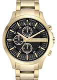 ARMANI EXCHANGE HAMPTON CHRONOGRAPH BLACK DIAL GOLD BRACELET AX2137
