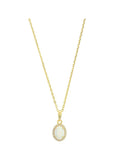 GEORGINI OPAL GLOW CREATED OPAL CZ PENDANT GOLD NECKLACE IP1184G