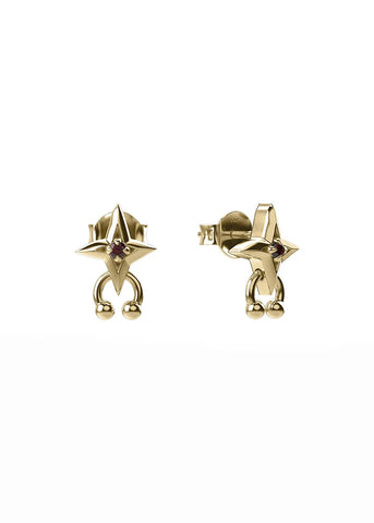 STOLEN GIRLFRIENDS CLUB COSMIC PUNK STUD EARRING GOLD PLATED JWL3-25-2-GP