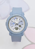 CASIO BABY-G ANALOGUE / DIGITAL FLORAL DIAL BLUE BAND BGA290FL-2A