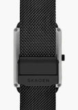 SKAGEN HAGEN RECTANGULAR SHAPE BLACK DIAL BLACK MESH SKW6928