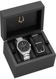 BULOVA GENTS LUNAR PILOT CHRONOGRAPH BOX SET STAINLESS STEEL 96K111