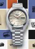 SEIKO 5 SPORTS AUTOMATIC SNXS SERIES IVORY DIAL STAINLESS SRPK91K