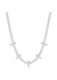 ANIA HAIE POLISHED PUNK SILVER CURB CHAIN SPARKLE NECKLACE N053-07H