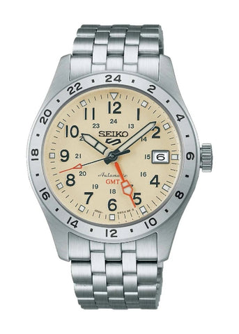 SEIKO 5 SPORTS STYLE FIELD AUTOMATIC G.M.T STAINLESS STEEL HDB002K