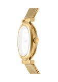DKNY EVENING CRYSTAL SET CHAMPAGNE DIAL GOLD MESH DK1L082M0035