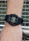 CASIO G-SHOCK DIGITAL SQUARE CASE LED BACKLIGHT BLACK RESIN DW5600RL-1D