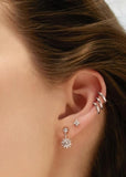 ANIA HAIE STARLIT DROPS SUNBURST DANGLE SILVER EARRINGS E074-02H